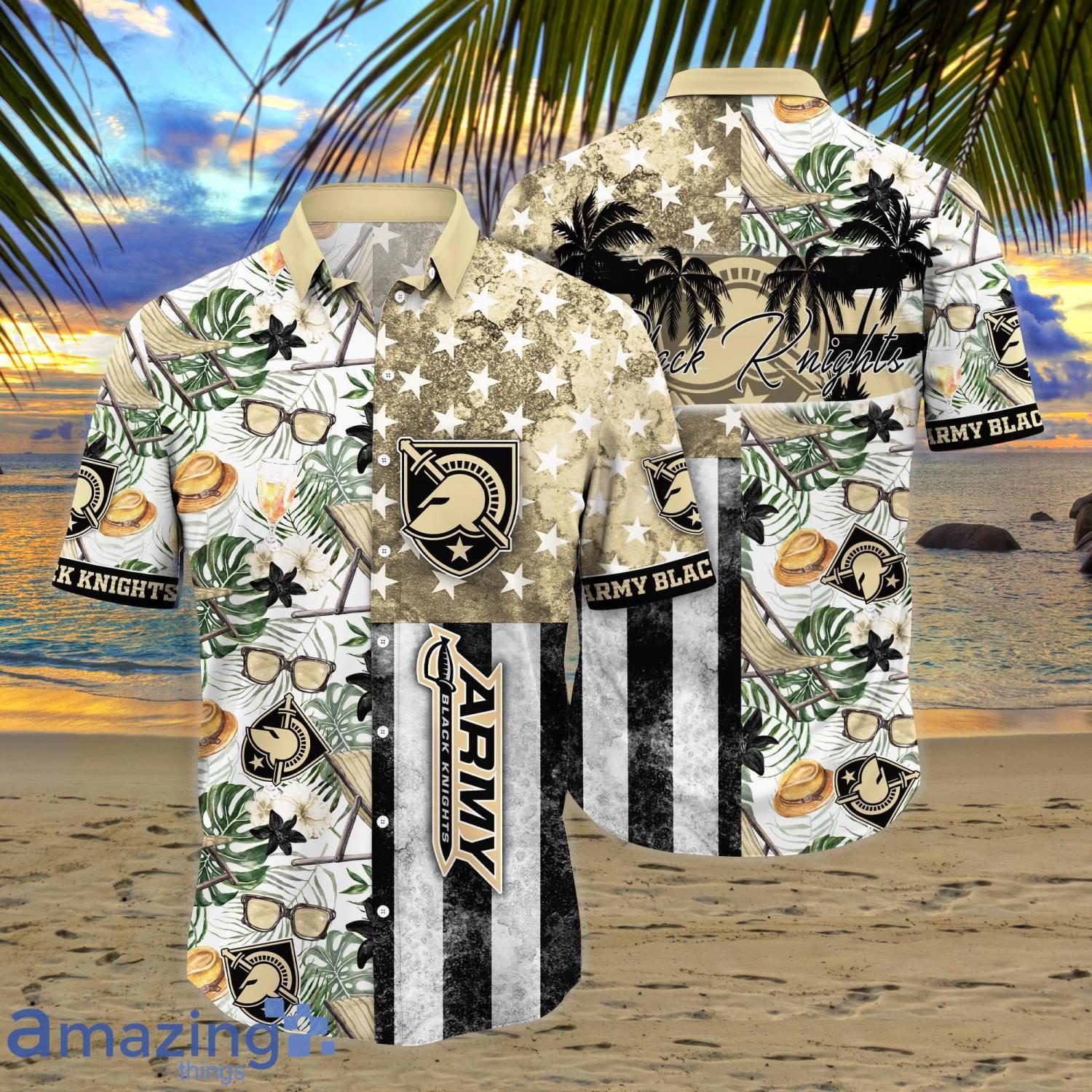Army Black Knights NCAA Flower Cheap Hawaiian Shirt 3D Shirt, Army