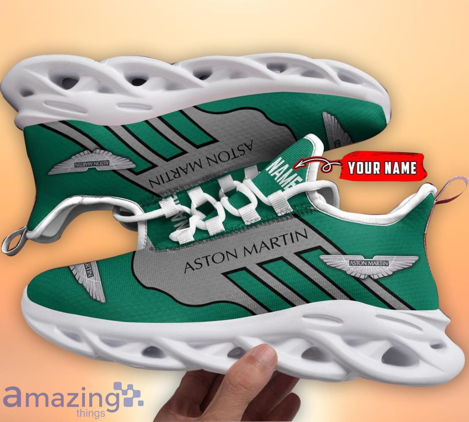 Aston-Martin Clunky Sneakers Max Soul Shoes Custom Name Sport Sneakers Gifts For Men And Women Product Photo 1