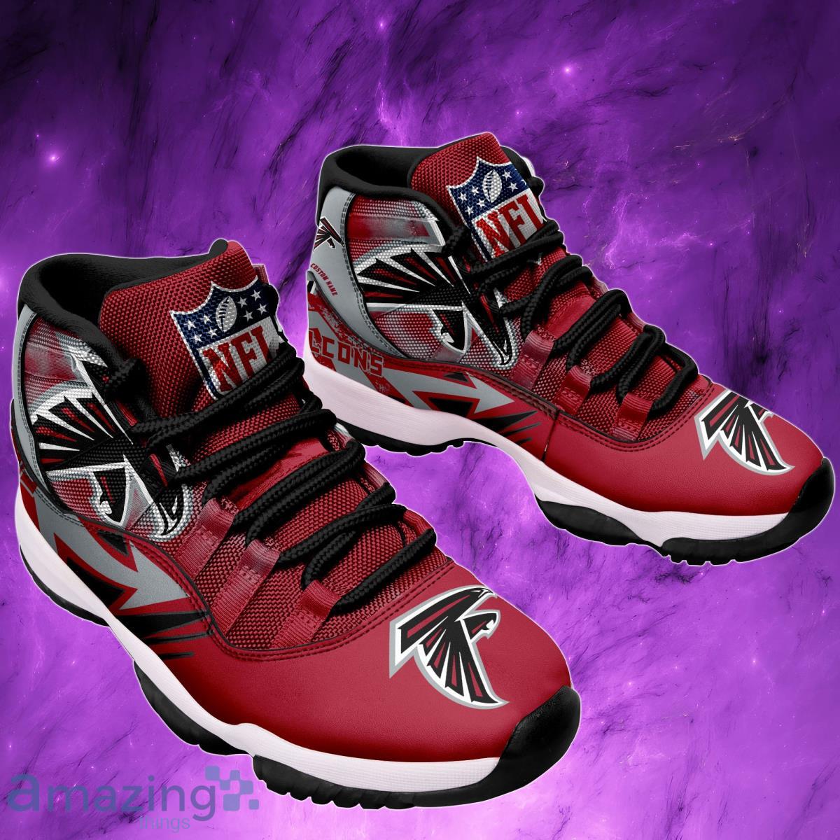 Atlanta Falcons Custom Name Air Jordan 11 Sneaker Shoes For Sport