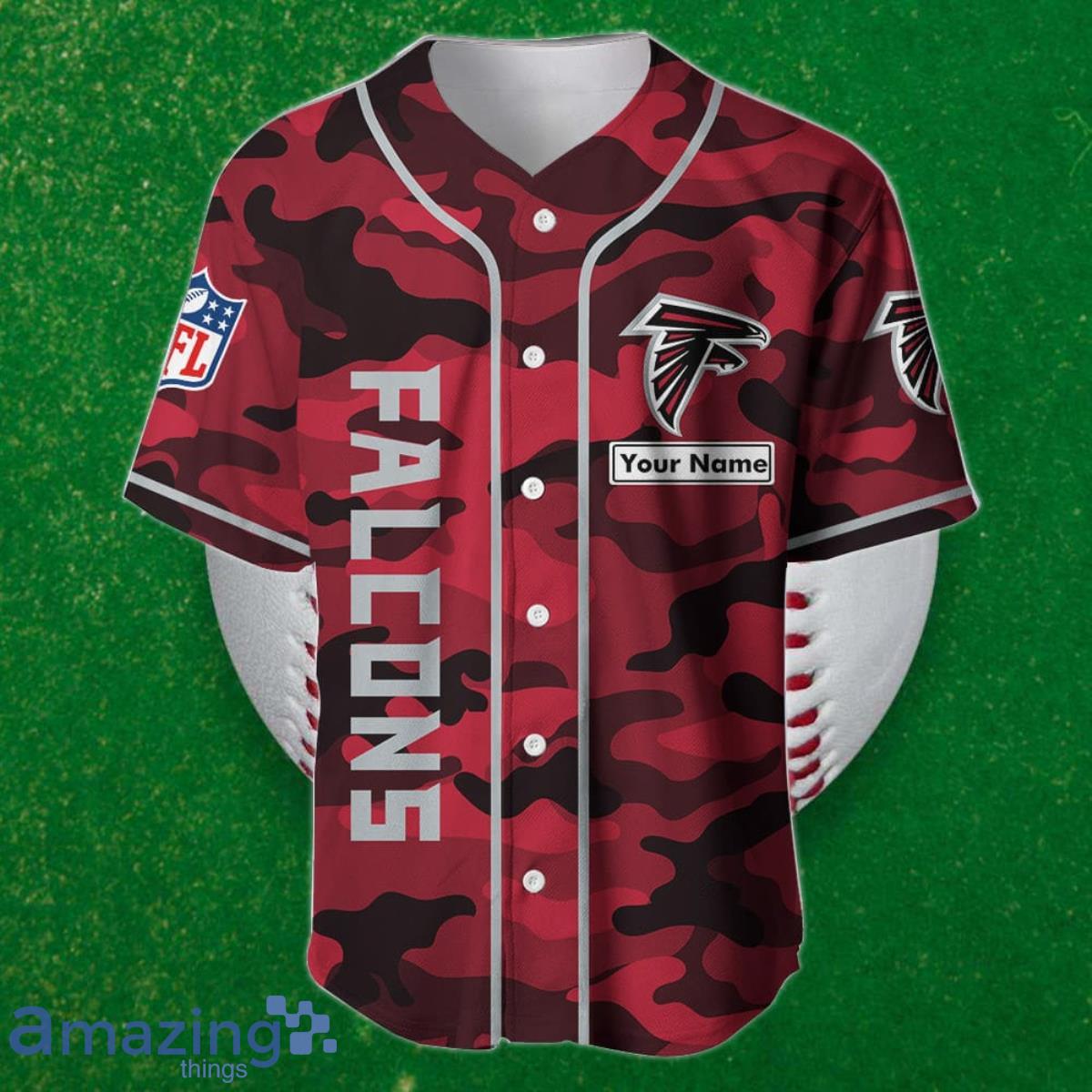 Atlanta Falcons Custom Name Baseball Jersey NFL Shirt Best Gift