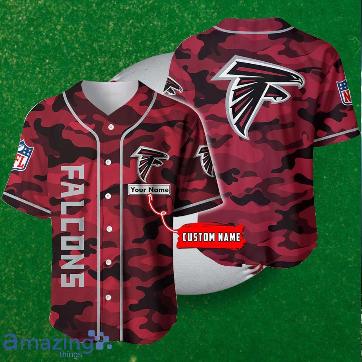 Atlanta Falcons NFL Custom Name Baseball Jersey Shirt Gift For Men