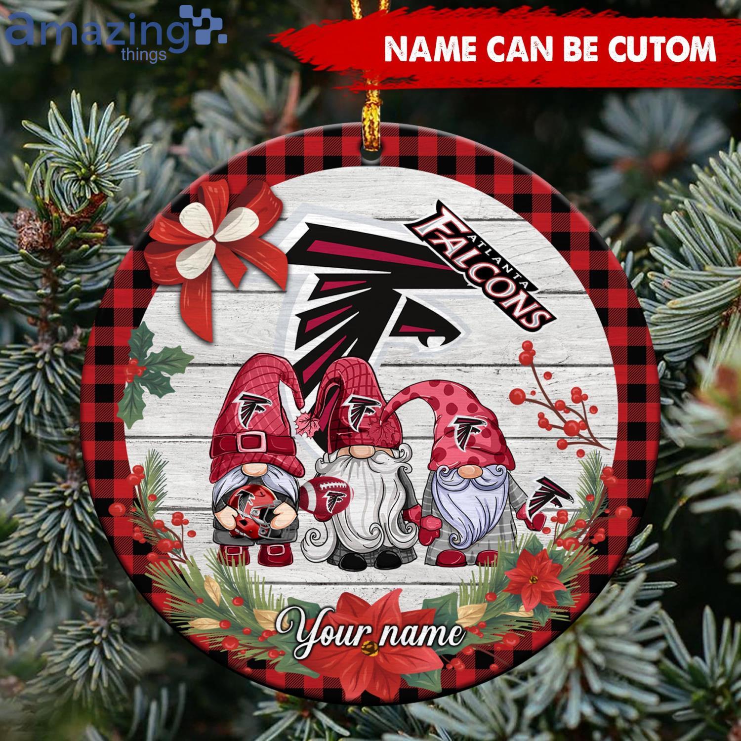 Atlanta Falcons NFL Cute Gnome Christmas Ornament Custom Name Product Photo 2