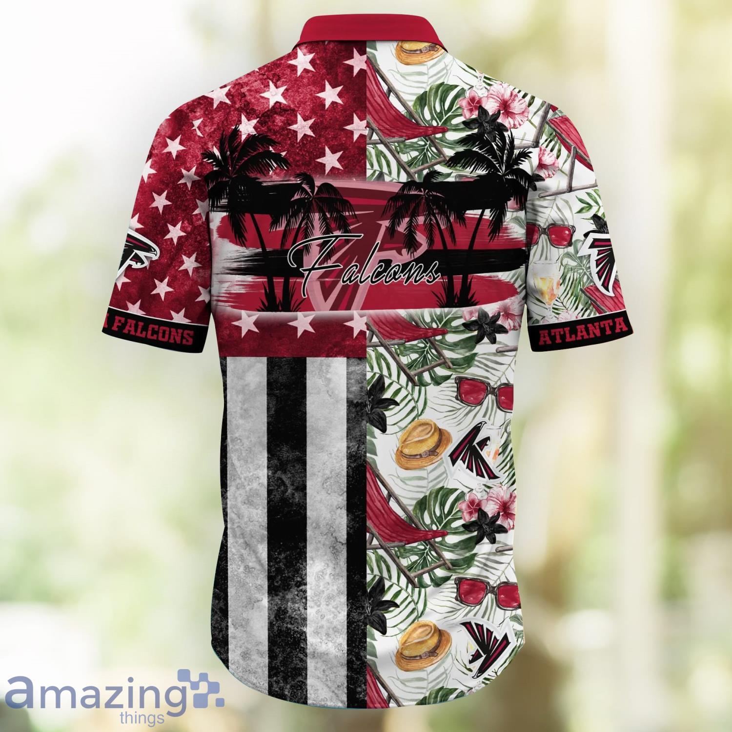 Atlanta Falcons NFL Half Tone Texture Style Short Sleeves Hawaiian Shirt