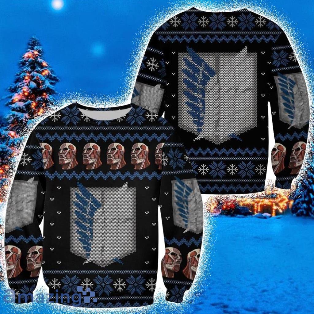 Attack On Titan Shirt Scout Ugly Christmas Sweater 3D And Hoodie Jacket Costume Product Photo 1