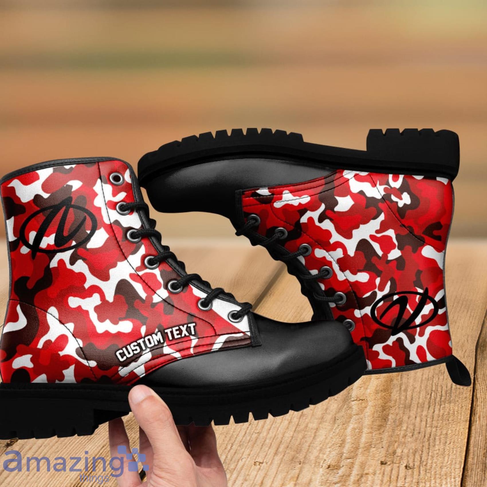 Aurora Lace Up Custom Name Any Logo Car Model Or Sport Team Leather Boots Gift For Fans image Aurora Lace Up Custom Name Any Logo Car Model Or Sport Team Leather Boots Gift For Fans Product Photo 5