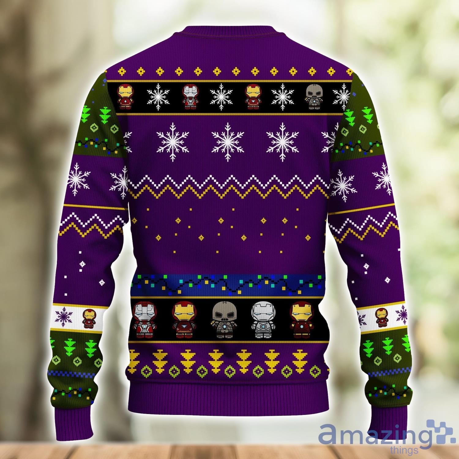 Avengers Ugly Christmas Sweater Purple Amazing Gift Men And Women Christmas Gift image Avengers Ugly Christmas Sweater Purple Amazing Gift Men And Women Christmas Gift Product Photo 2