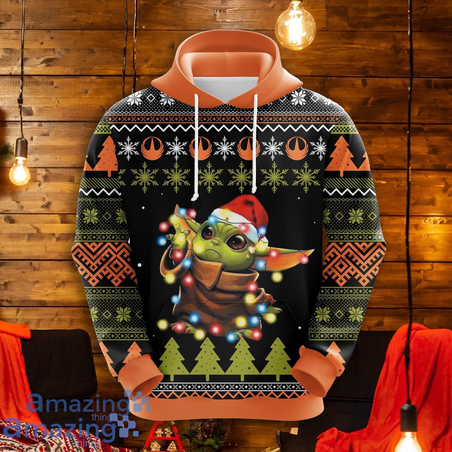 Baby Yoda Christmas Cute Noel Mc Christmas Pattern All Print 3D Hoodie Product Photo 1 Baby Yoda Christmas Cute Noel Mc Christmas Pattern All Print 3D Hoodie Product Photo 1