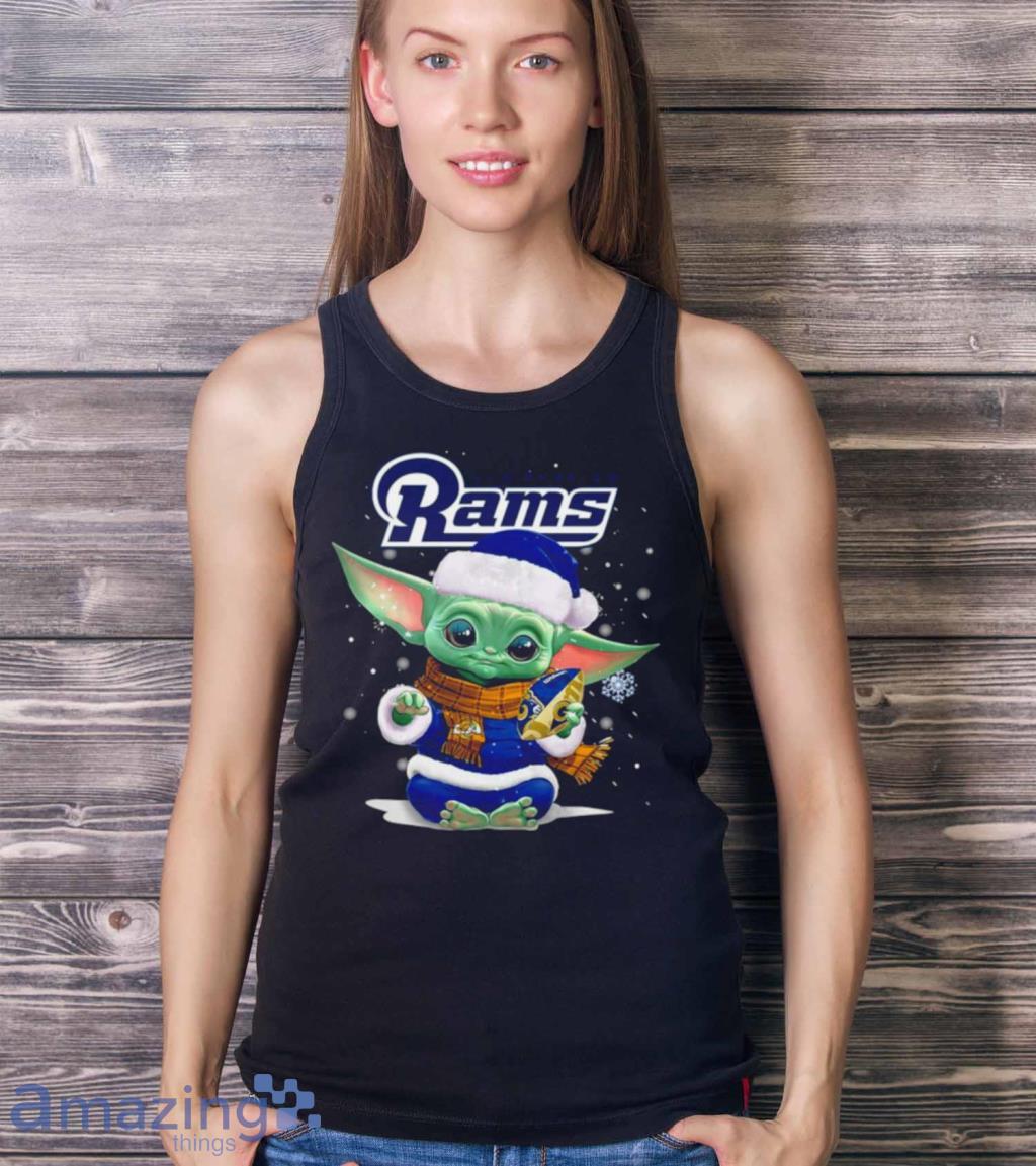 Baby Yoda Los Angeles Rams Football Christmas Shirt image Baby Yoda Los Angeles Rams Football Christmas Shirt Product Photo 5