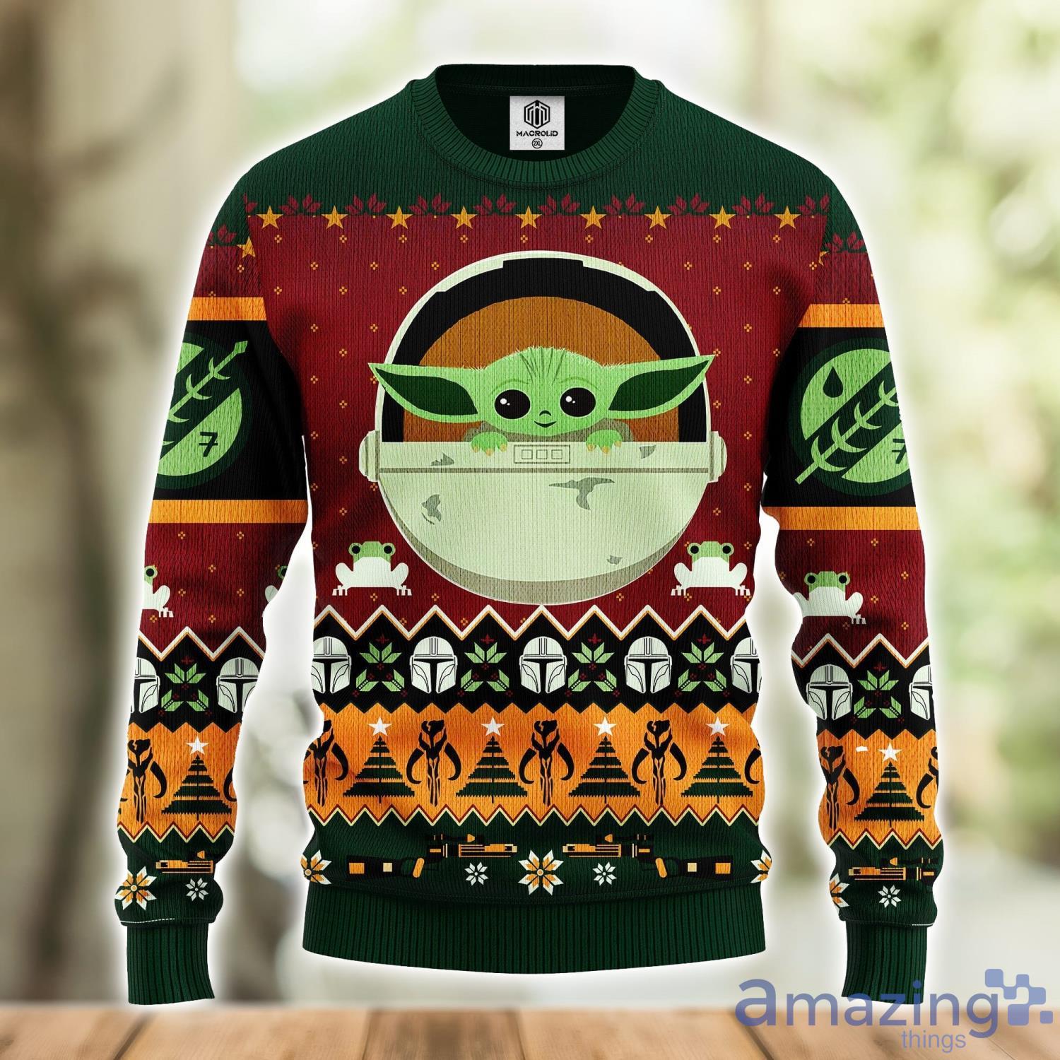 Baby yoda 2025 christmas sweater mens