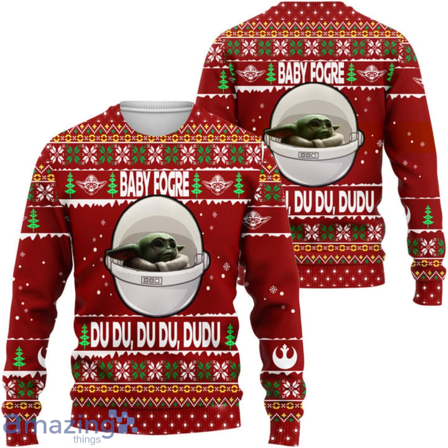 Baby Yoda Ugly Christmas Sweater Men And Women Christmas Gift Product Photo 1