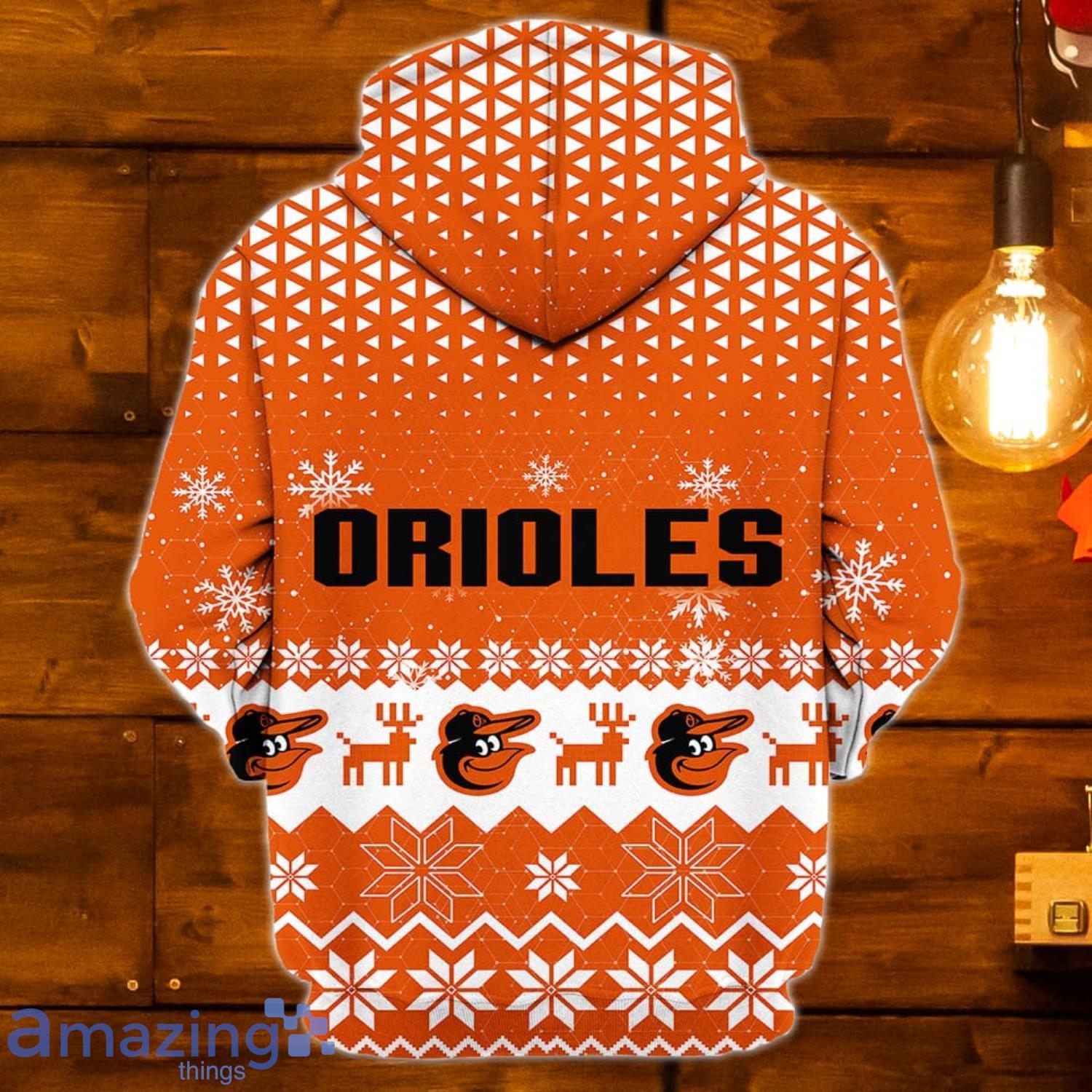 Baltimore Orioles All Over Print Orange 3D Hoodie Zipper - T-shirts Low  Price