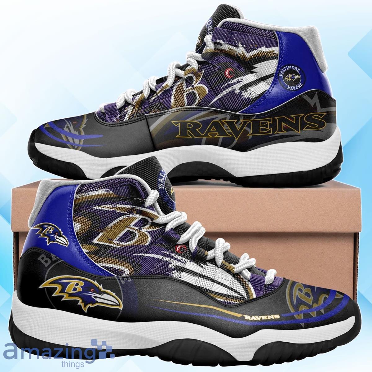Baltimore Ravens Air Jordan 11 Sneakers Special Gift For Men And Women Fans Product Photo 1