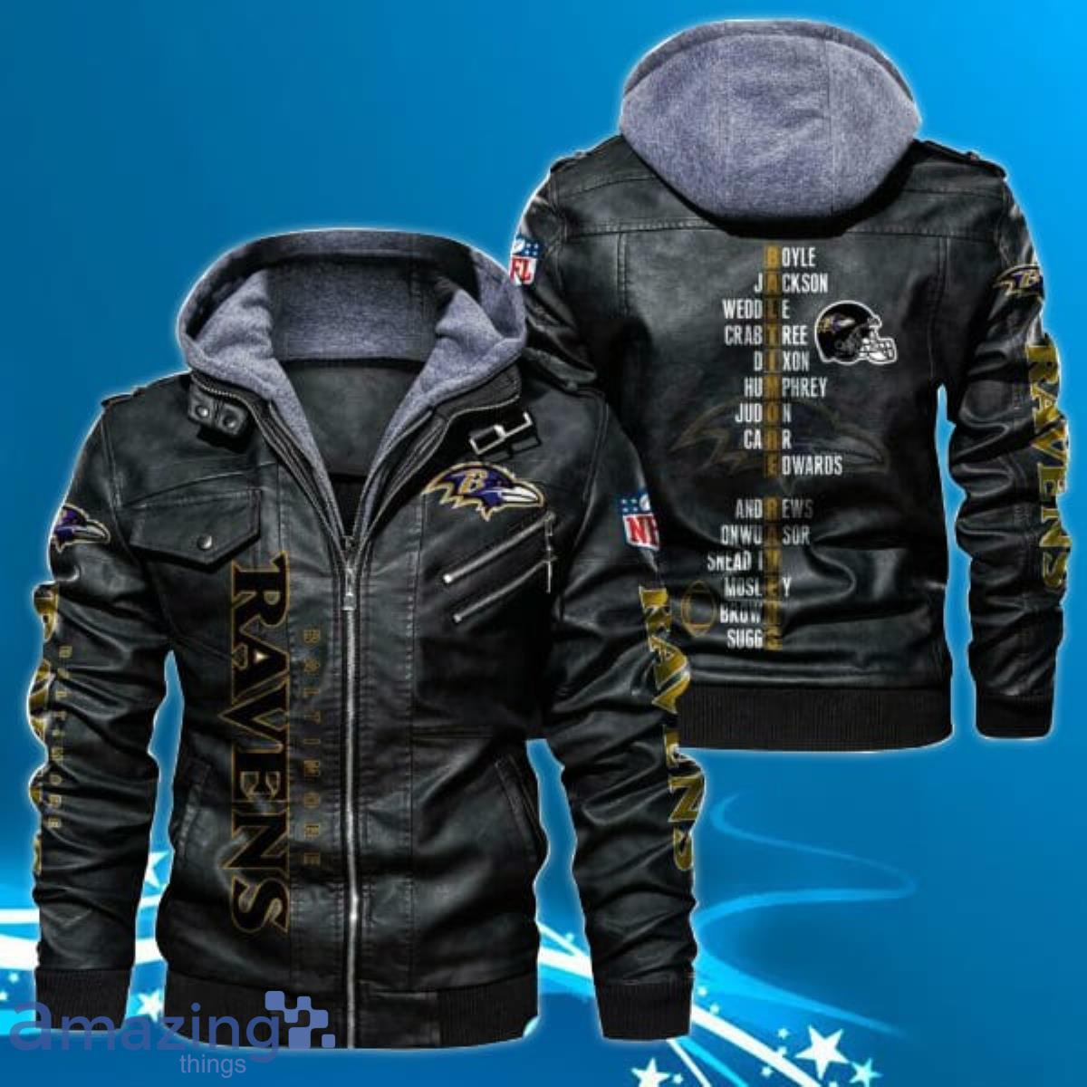 Baltimore Ravens NFL Leather Jacket Best Gift Product Photo 1