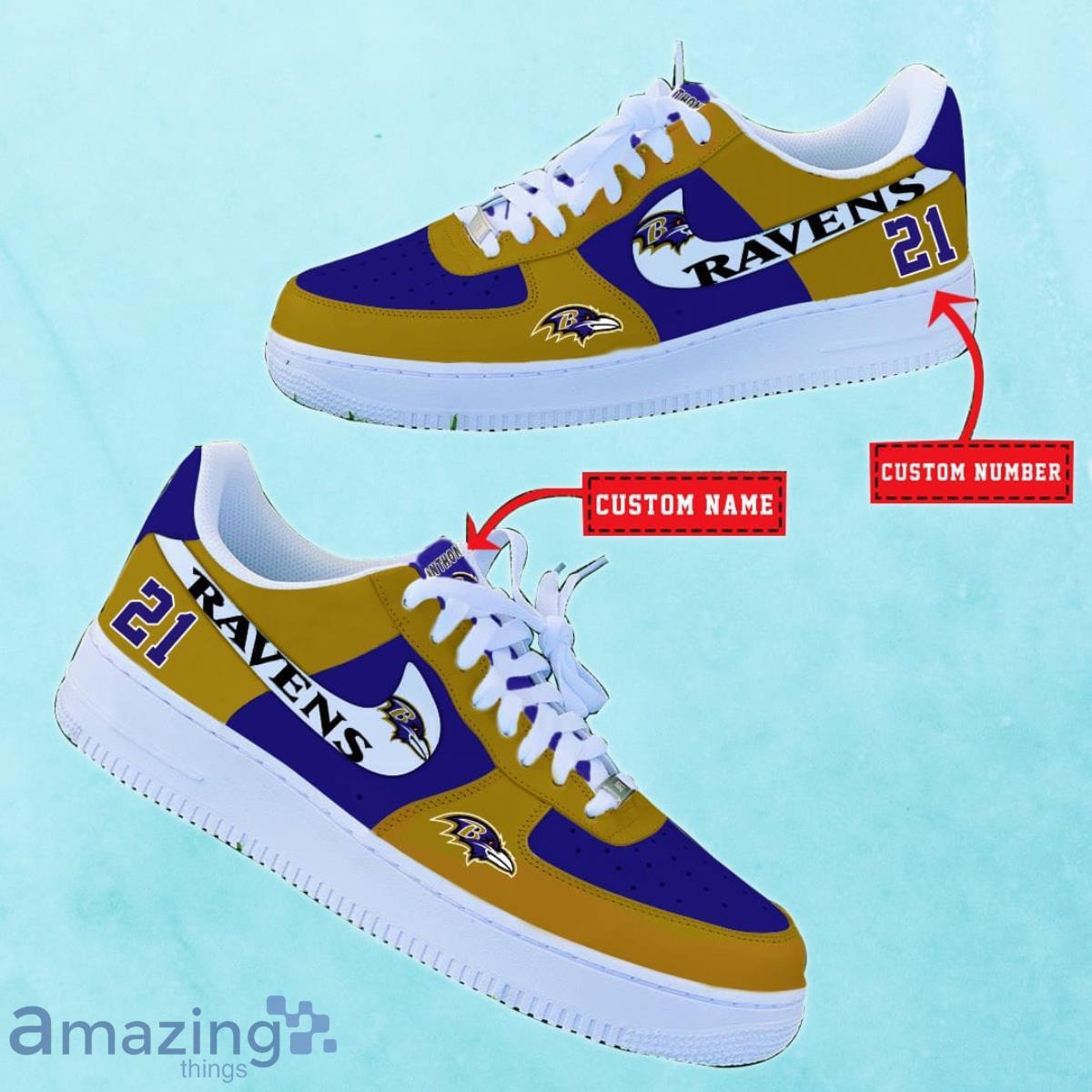 Baltimore Ravens NFL Personalized Premium Air Force Shoes Special Gift For Fans Product Photo 2