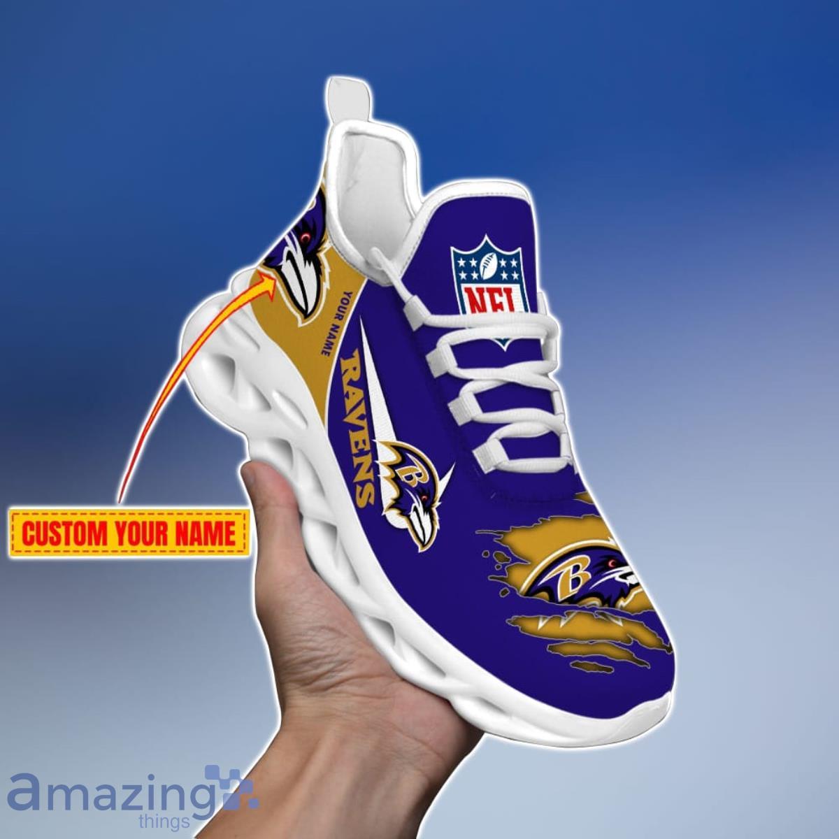 Baltimore Ravens Personalized New Premium Luxury NFL Max Soul Shoes Unique  Gift For Fans