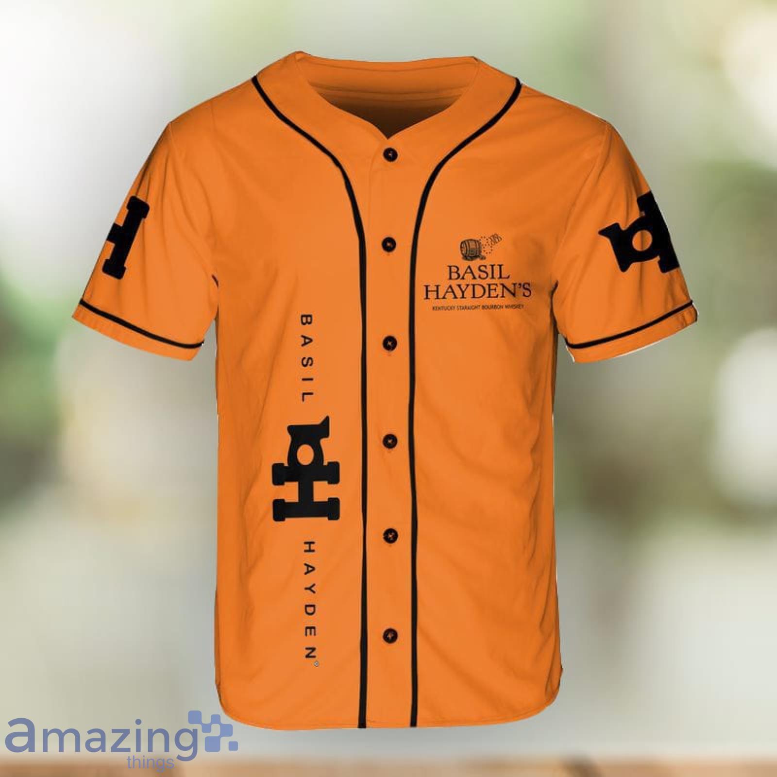 Basil Hayden's Orange Baseball Jersey Shirt Gift For Men And Women image Basil Hayden's Orange Baseball Jersey Shirt Gift For Men And Women Product Photo 1