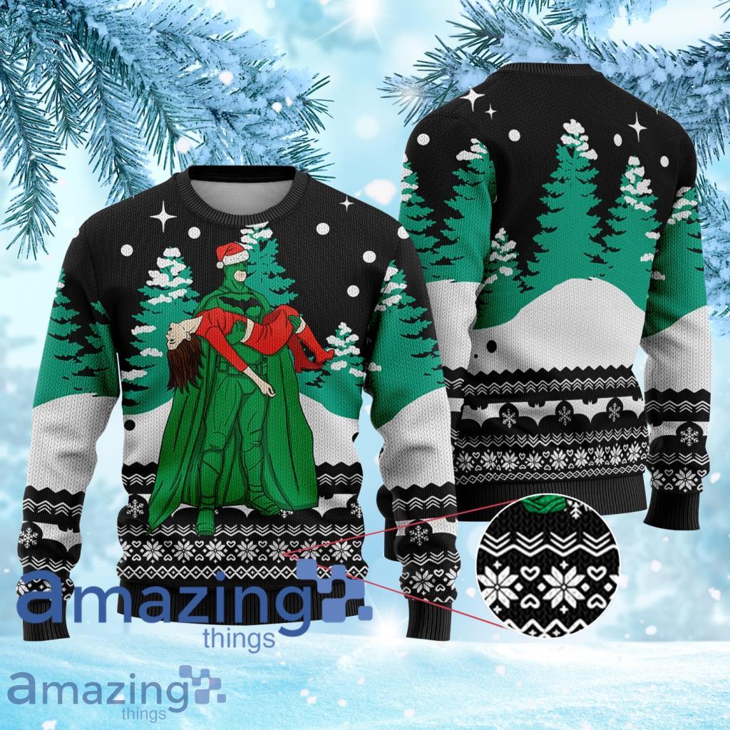 Batman Begins Black Ugly Christmas Sweater 3D Product Photo 1
