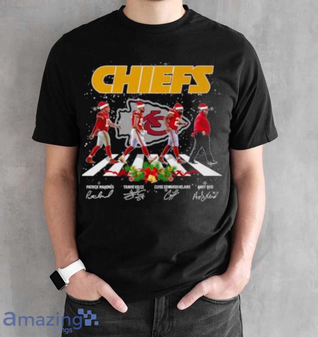 Best Satan Kansas City Chiefs Abbey Road Signatures Christmas Shirt image Best Satan Kansas City Chiefs Abbey Road Signatures Christmas Shirt Product Photo 2