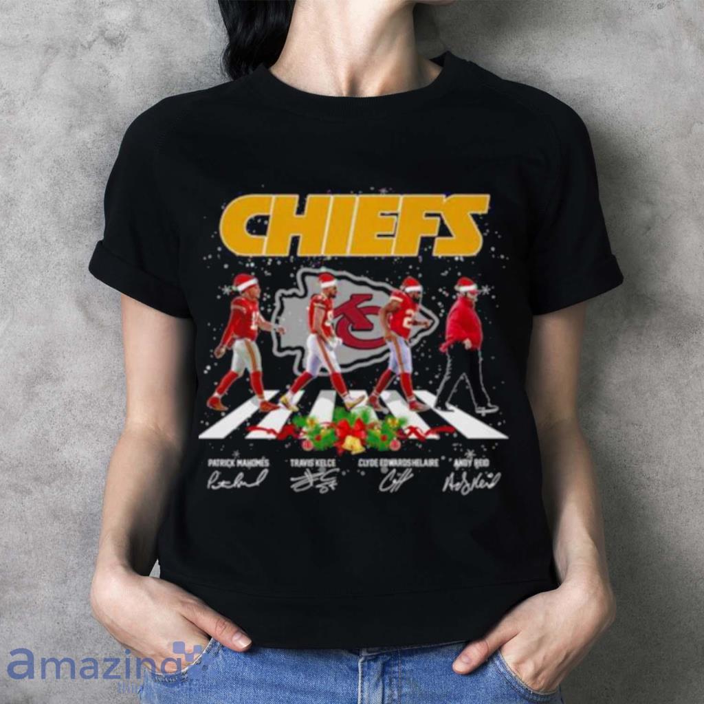 Best Satan Kansas City Chiefs Abbey Road Signatures Christmas Shirt image Best Satan Kansas City Chiefs Abbey Road Signatures Christmas Shirt Product Photo 4