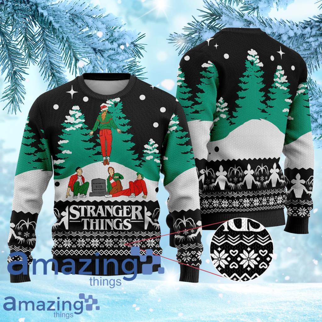 Black Max Stranger Things Funny Ugly Christmas Sweater 3D Product Photo 1