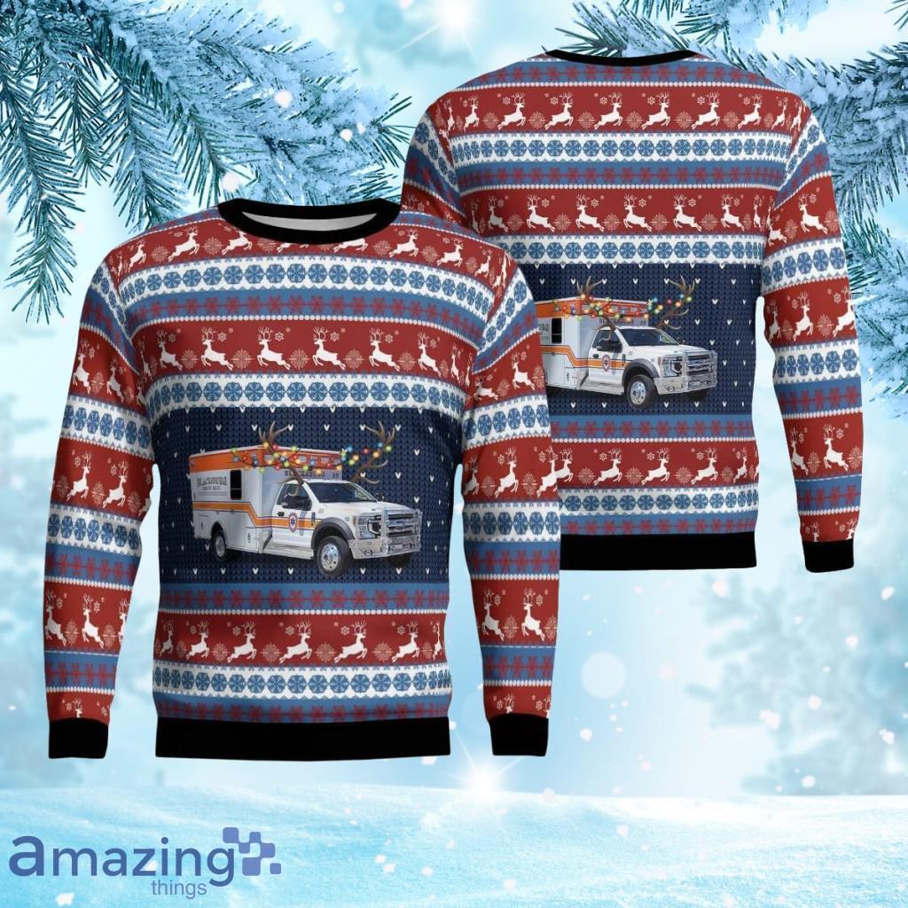 Blacksburg, Virginia, Blacksburg Volunteer Rescue Squad Christmas Ugly Sweater 3D Product Photo 1 Blacksburg, Virginia, Blacksburg Volunteer Rescue Squad Christmas Ugly Sweater 3D Product Photo 1