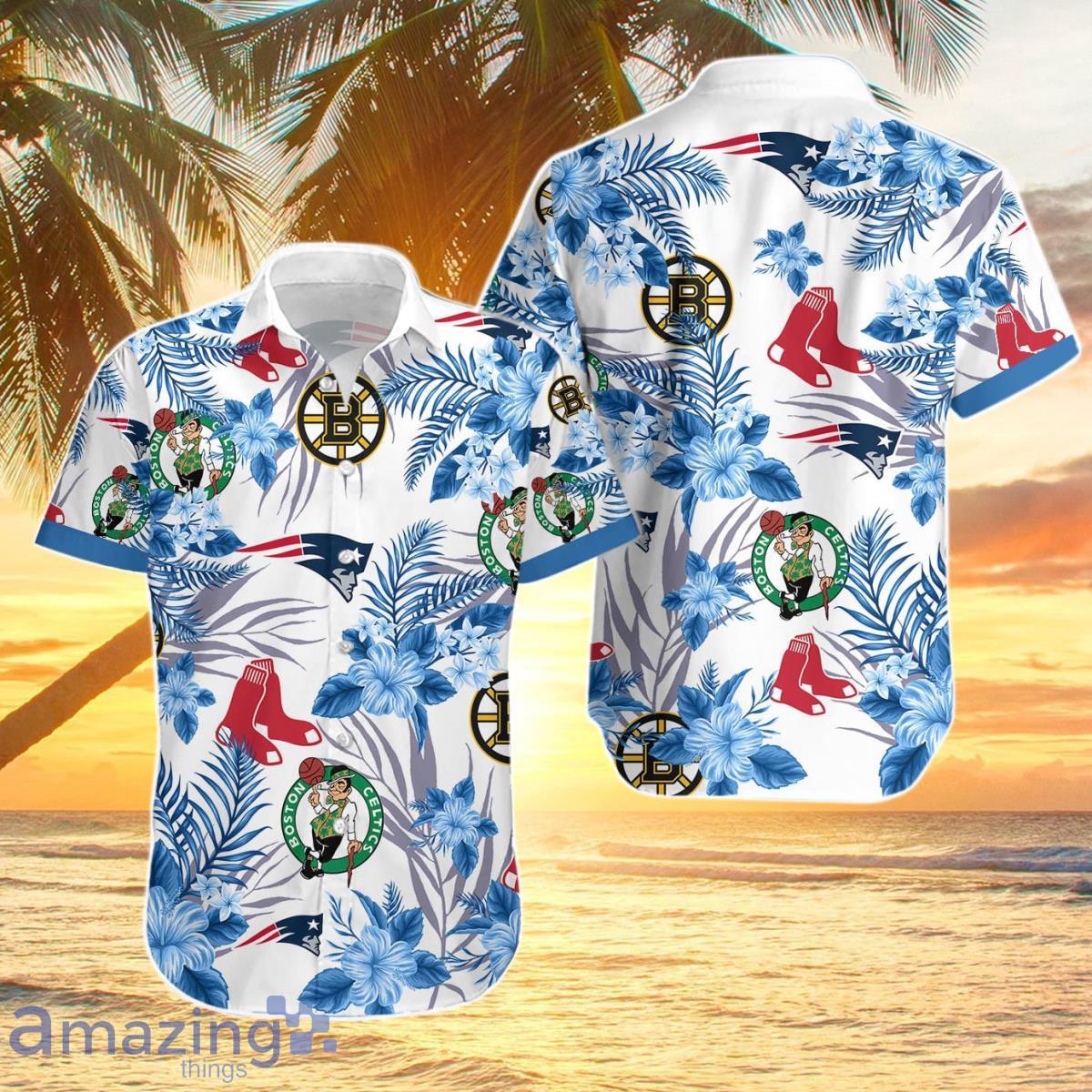 Boston Sports BLUE Hawaiian Shirt Best Gift For Fans Men And Women Product Photo 1