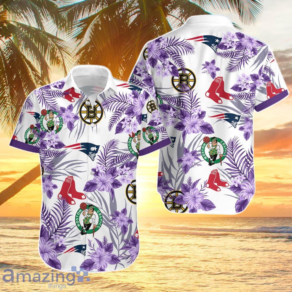 Boston Sports Purple Hawaiian Shirt Best Gift For Fans Men And Women Product Photo 1