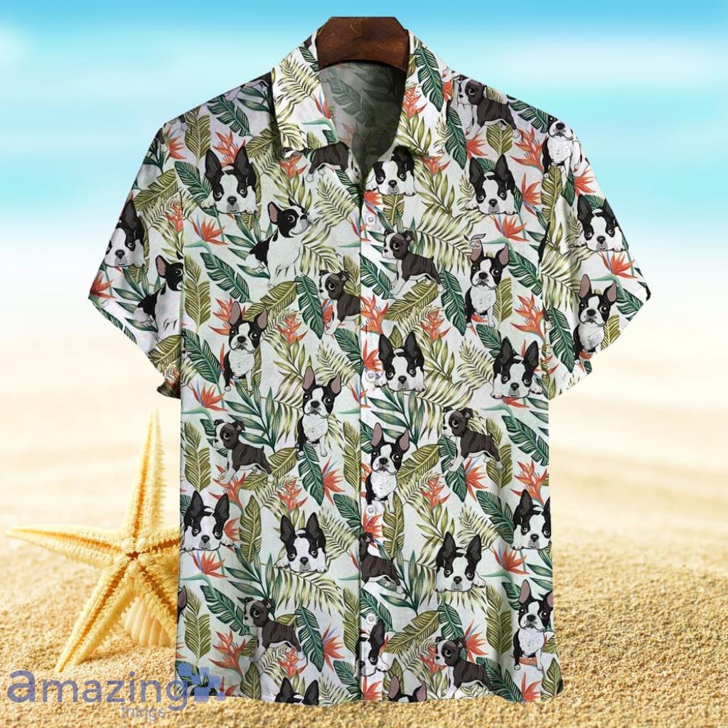 Boston Terrrier Hawaiian Shirt Dog Lovers Gifts For Him Or Her Product Photo 1