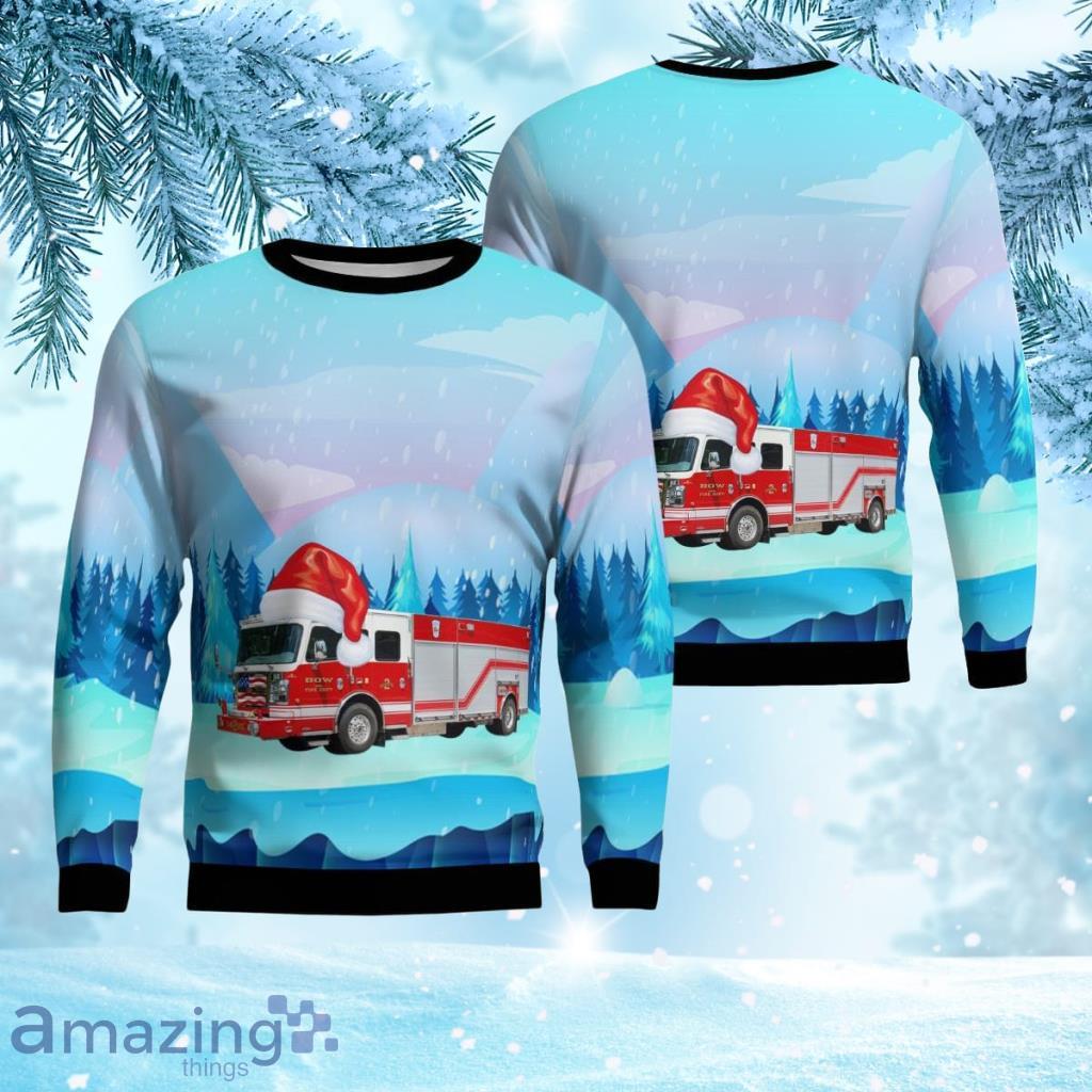 Bow, New Hampshire, Bow Fire Department Aop Ugly Sweater 3D Gift For Men And Women Product Photo 1