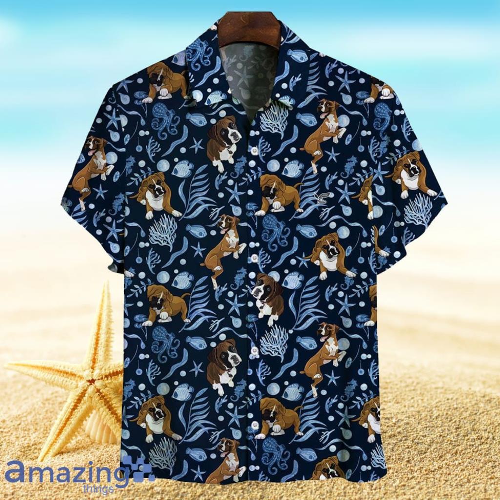 Boxer All Over Print Hawaiian Shirt - Dog Lovers Gifts For Him Or Her- Gift For Dog Lovers Product Photo 1