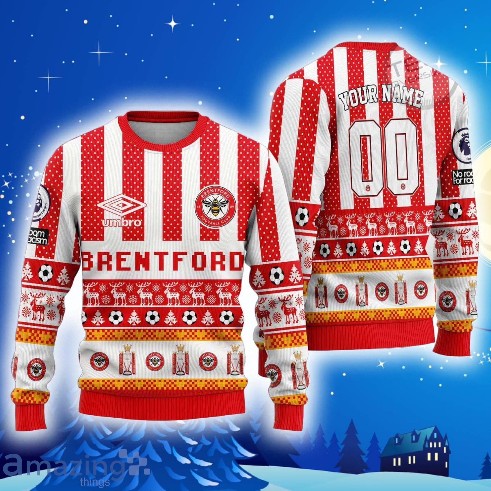Brentford FC Ugly All Over Print Christmas Knitting Ugly Sweater Product Photo 1