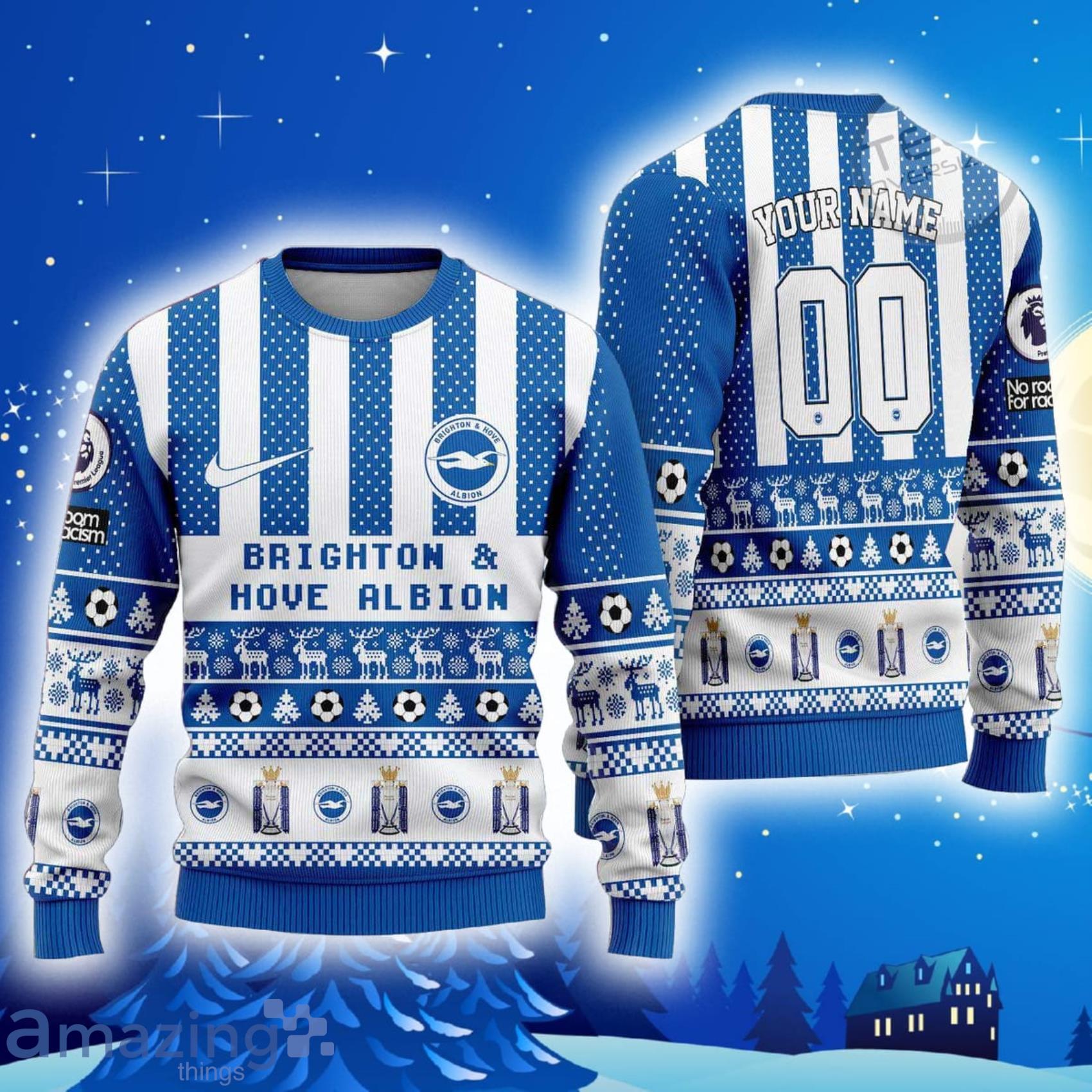 Brighton & Hove Albion Ugly All Over Print Christmas Knitting Ugly Sweater Product Photo 1