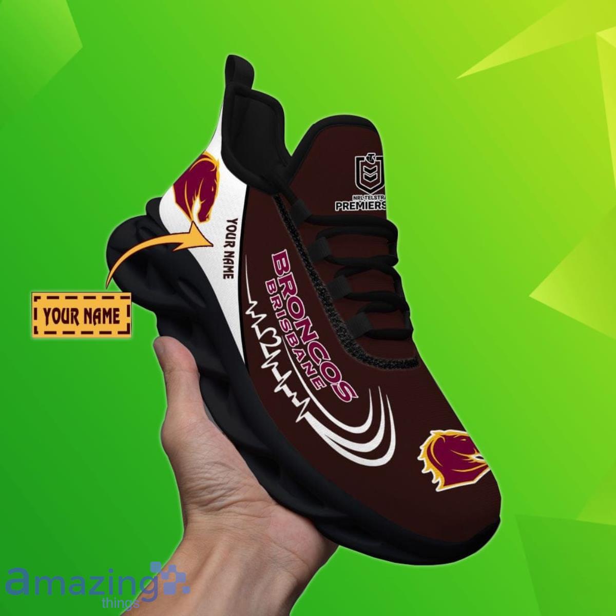 Custom Name Brisbane Broncos Sneakers Max Soul Shoes For Men And Women