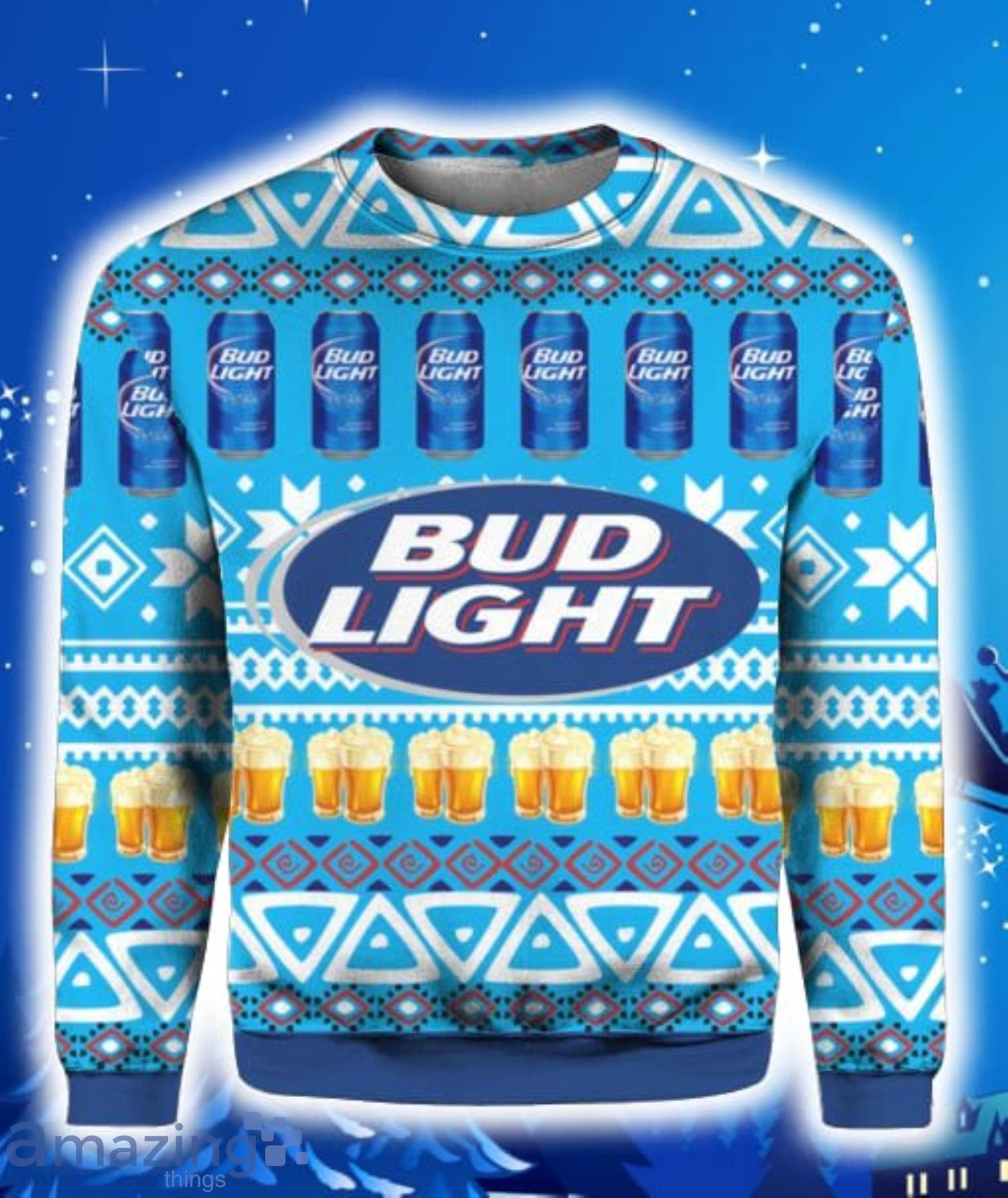 Bud Light Beer All Over Print 3D Hoodie, T-Shirt, Christmas Sweater Product Photo 1