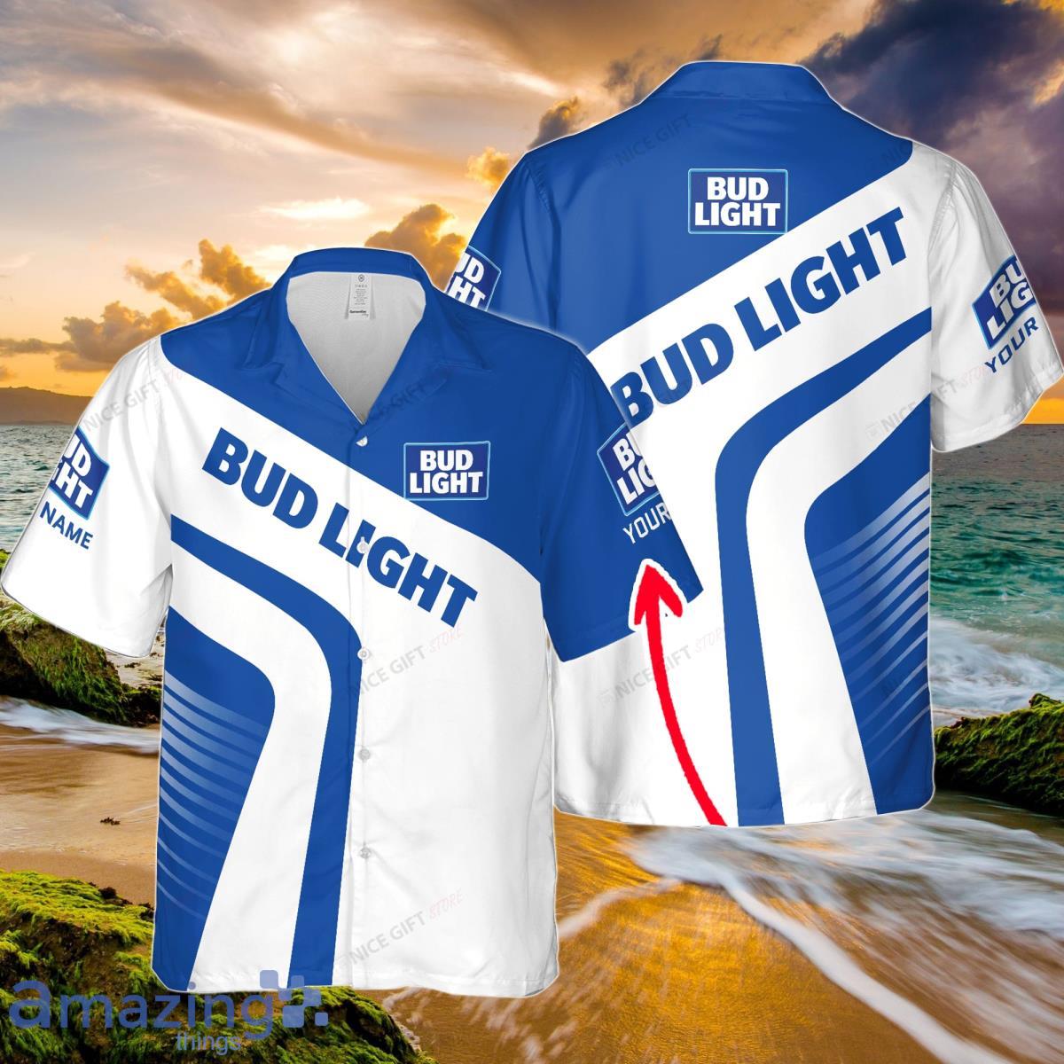 Bud Light Custom Name Hawaiian Shirt Best Gift For Real Product Photo 1