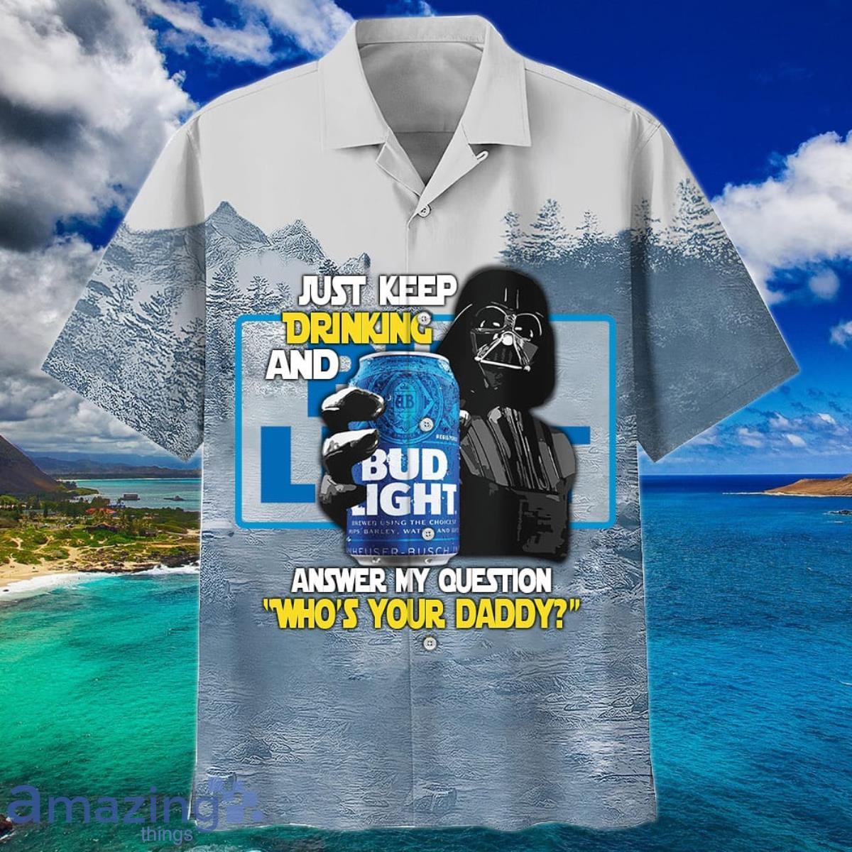 Bud Light Just Keep Drinking Father’s Day Hawaii Shirt Special Gift Men And Women Product Photo 1