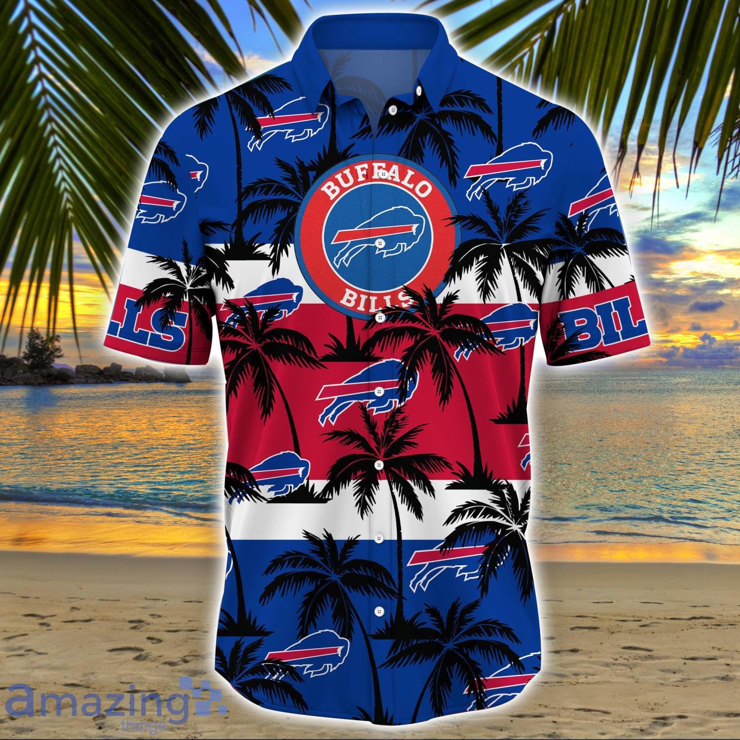 Buffalo Bills Hawaiian Shirt White Blue Coconut Buffalo Bills Gift