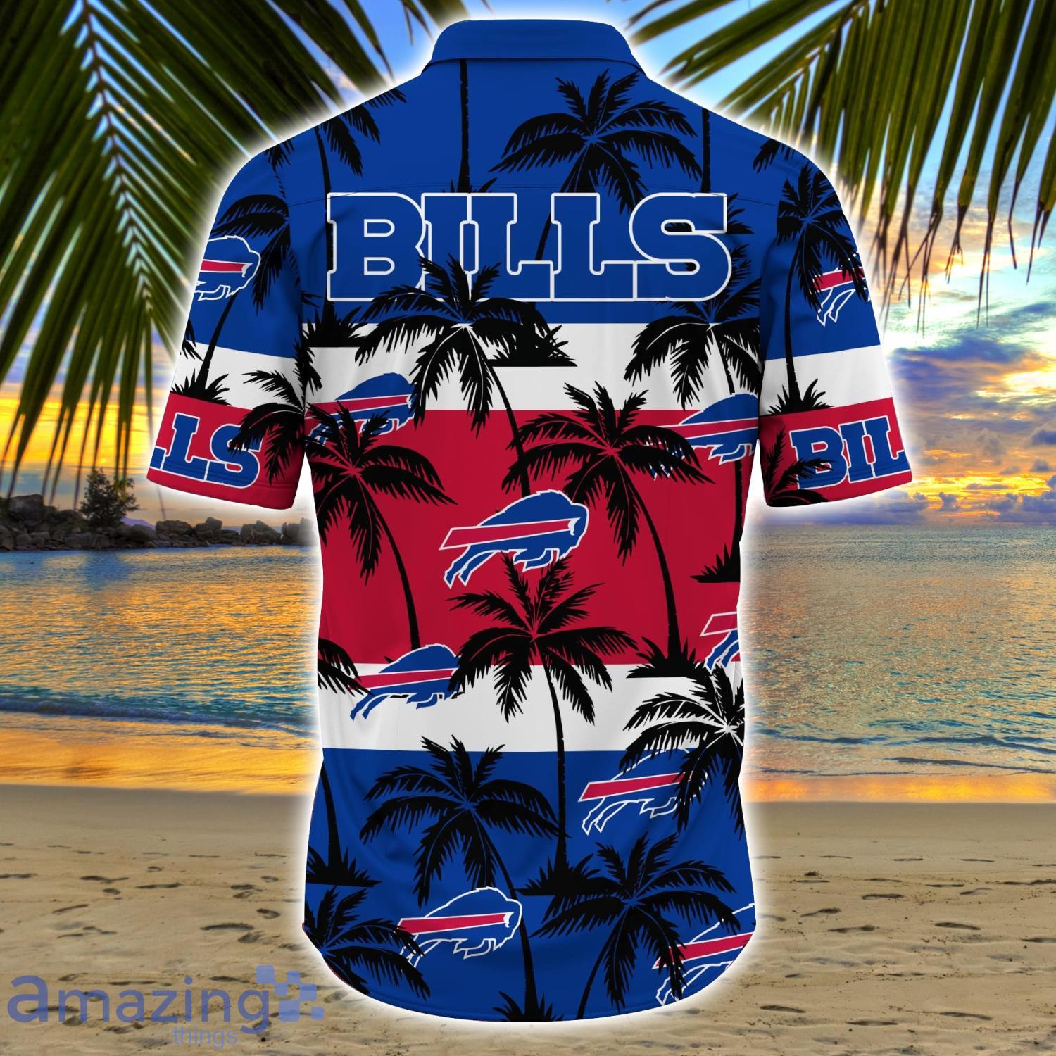 Buffalo Bills Hawaiian Shirt Coconut White Blue Tree Buffalo Bills Gift