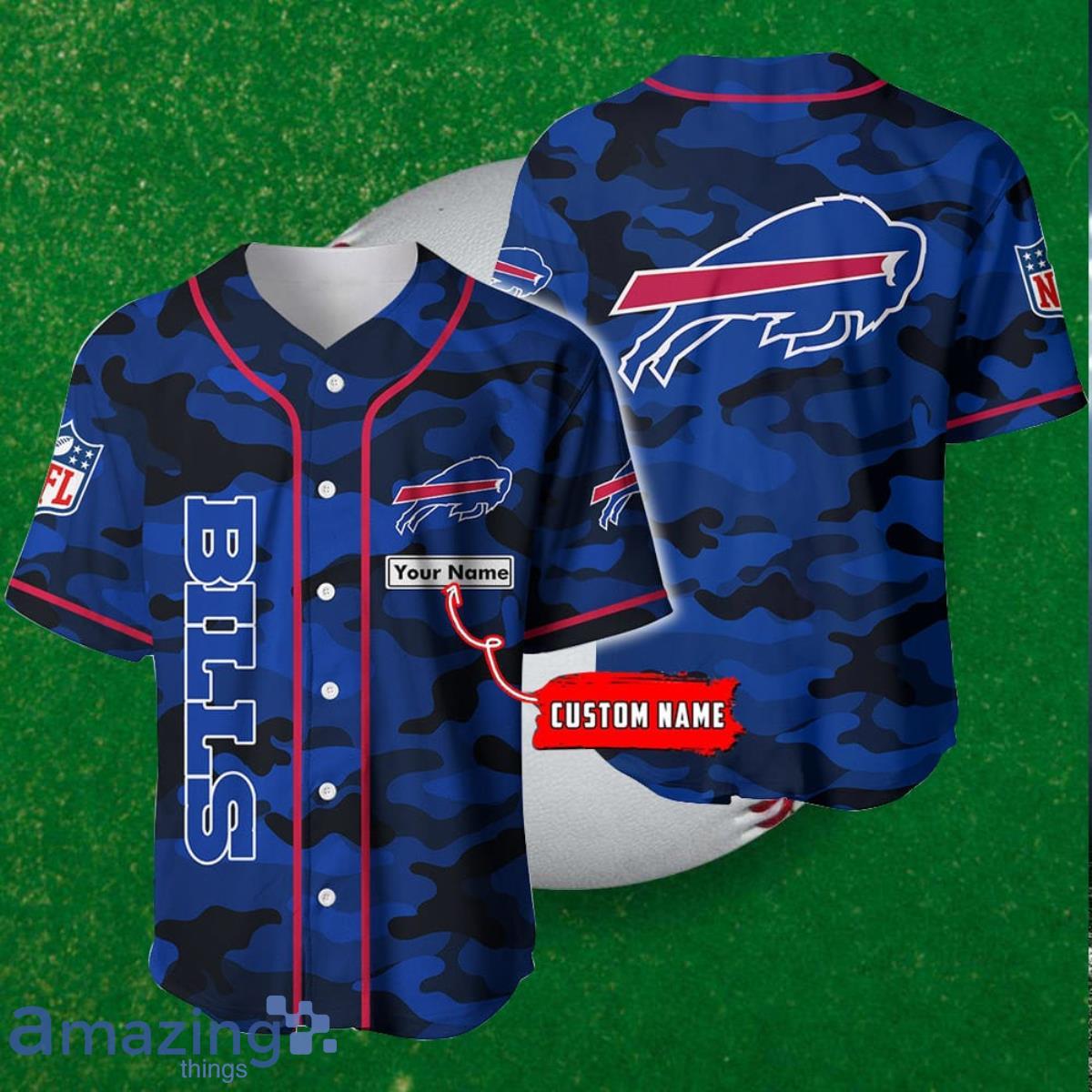 Buffalo Bills Custom Name Baseball Jersey NFL Shirt Best Gift For Fans