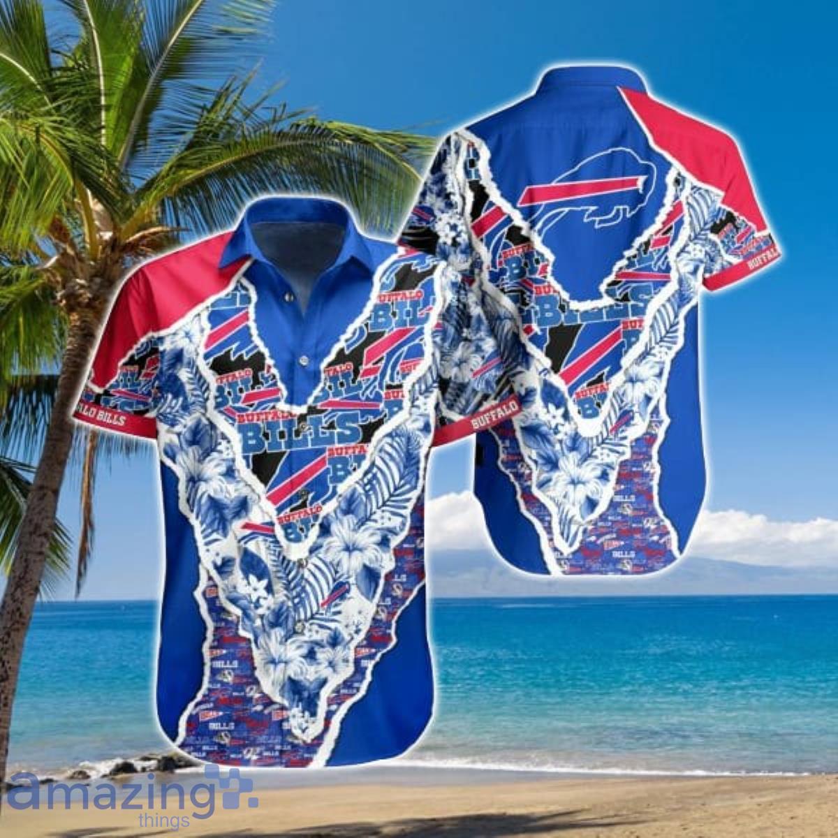 Buffalo Bills Hawaiian Shirt Tropical Floral Hawaiian Shirt