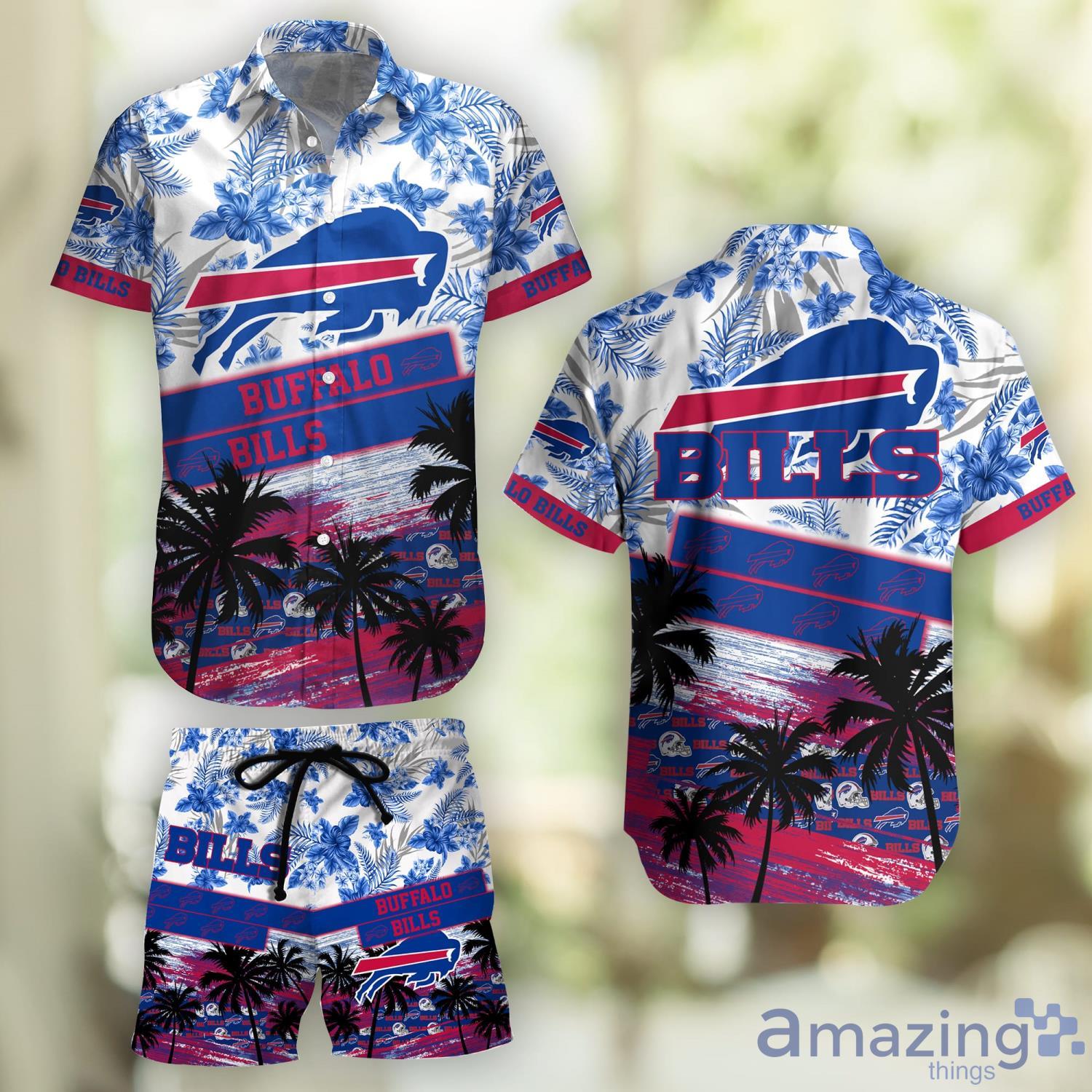 Buffalo Bills NFL Personalized Tropical Habicus Pattern Short