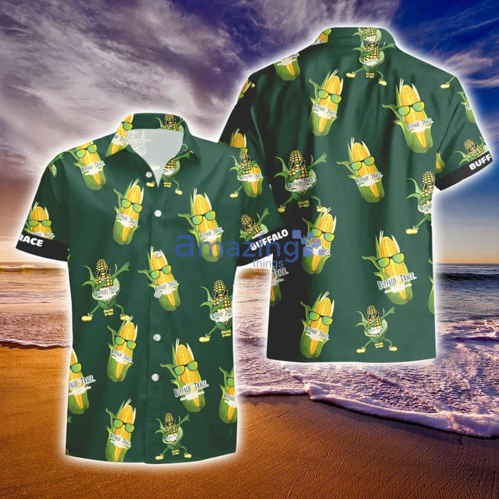 Buffalo Trace Funy Corn Aloha Hawaiian Shirt And Shorts Summer Gift Product Photo 1