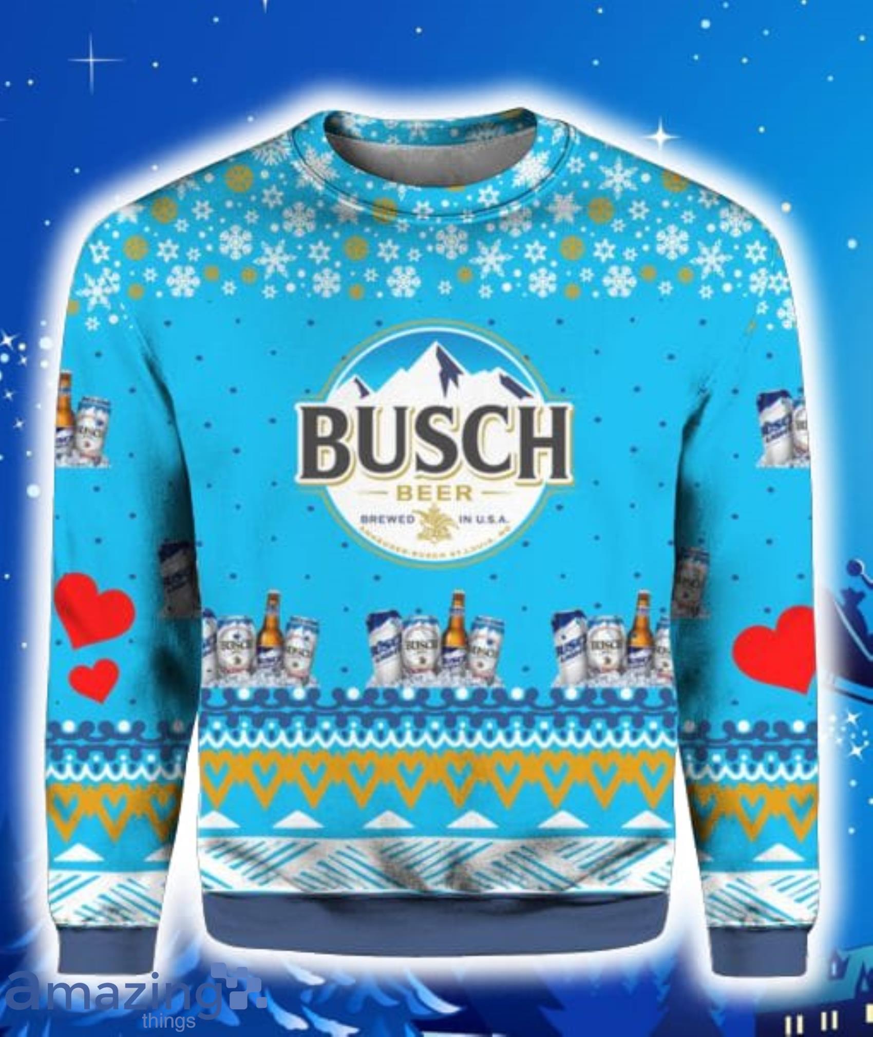 Busch Beer All Over Print 3D Hoodie, T-Shirt, Christmas Sweater Product Photo 1
