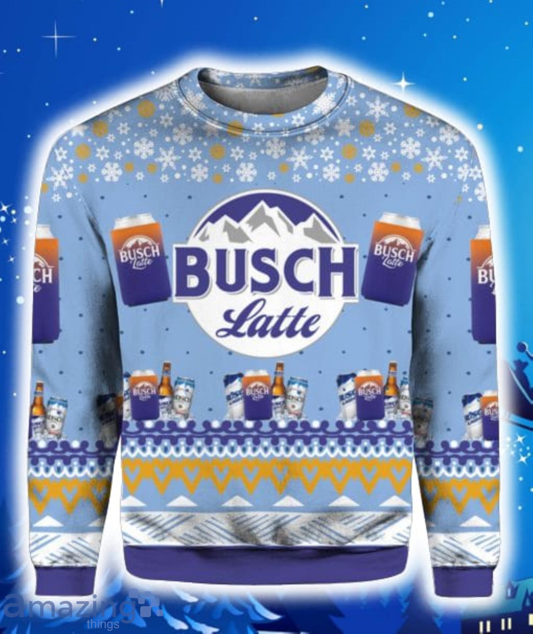 Busch Latte Beer All Over Print 3D Hoodie, T-Shirt, Christmas Sweater Product Photo 1