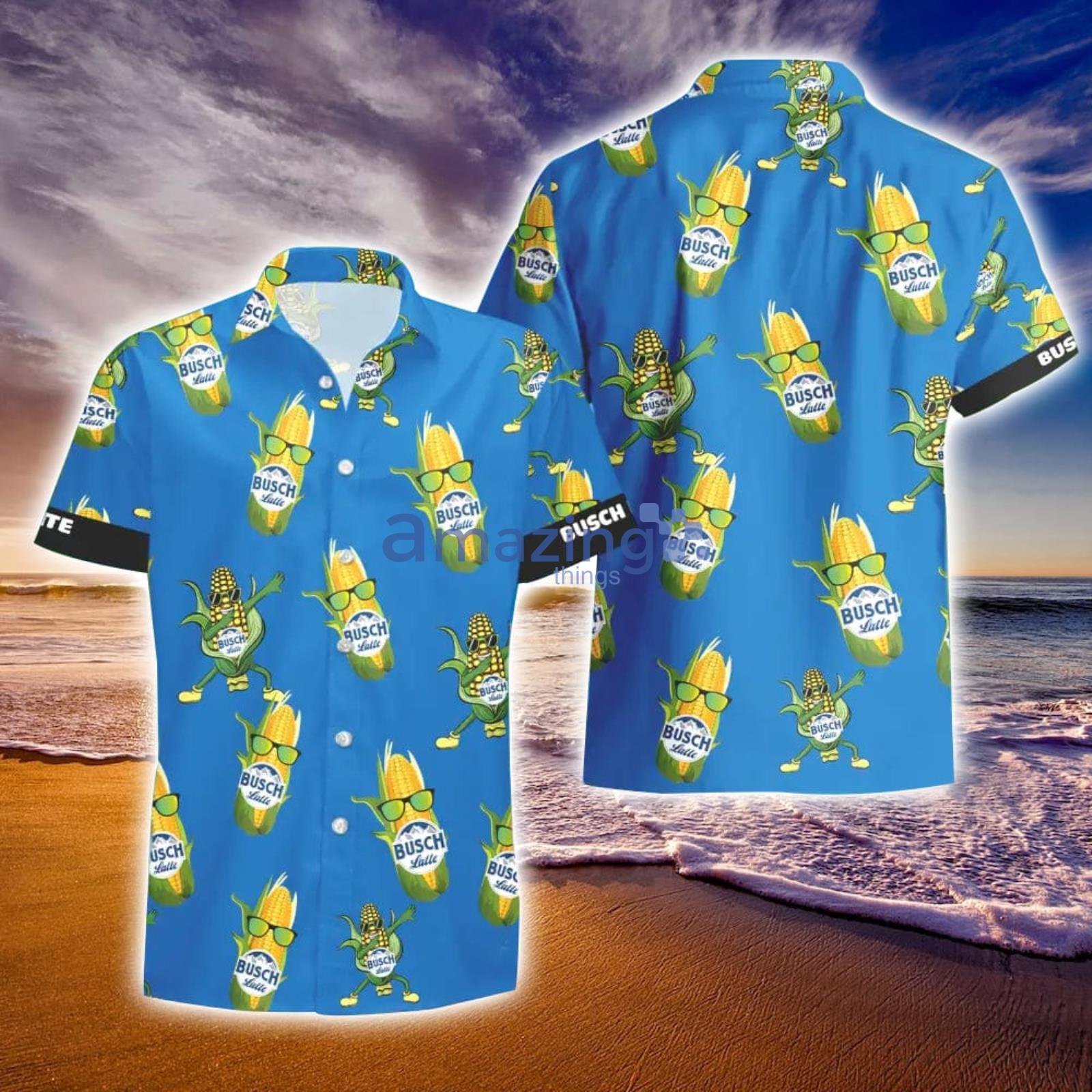 Busch Light Corn Hawaiian Shirt Beach Shorts