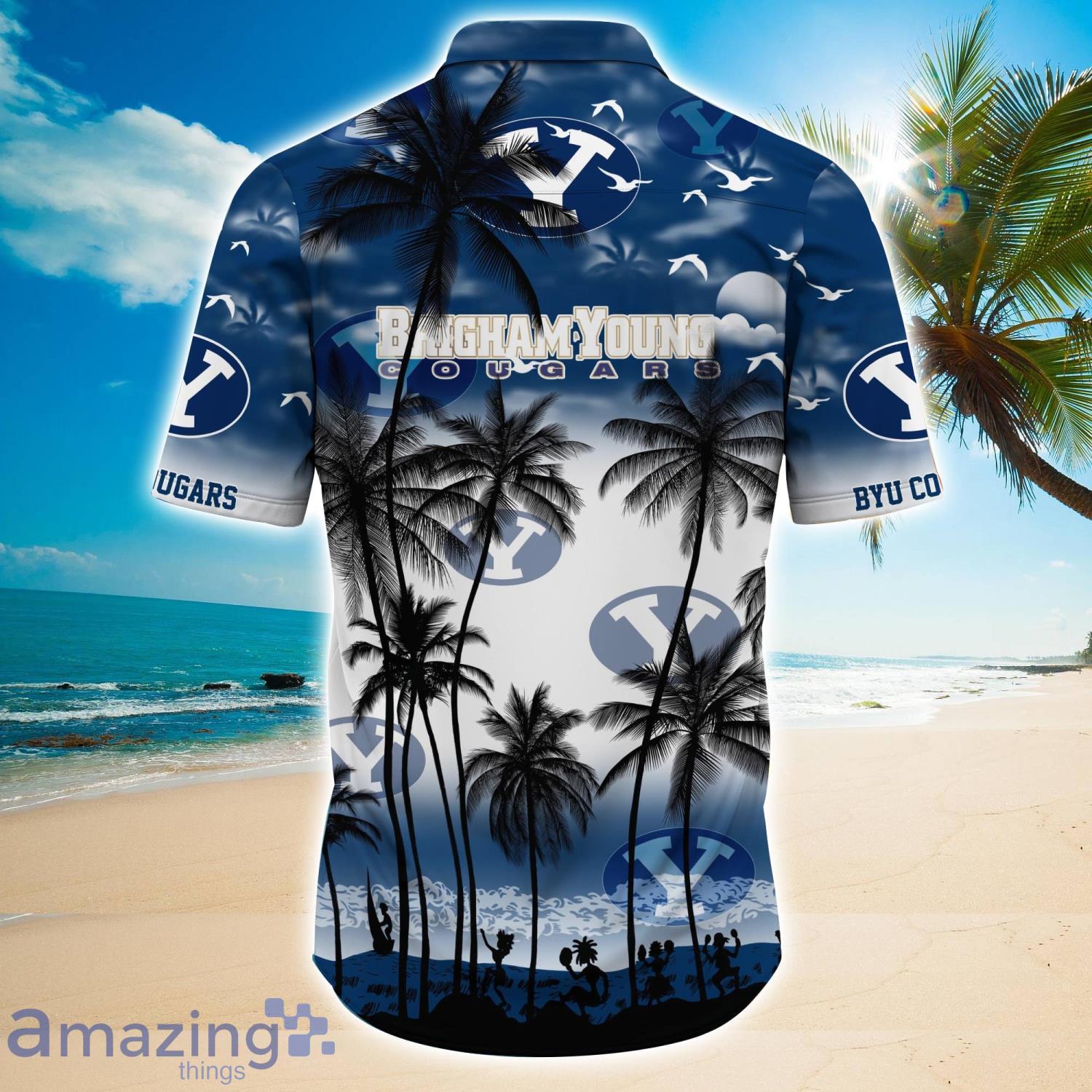 BYU Cougars 2023 Trending Aloha Hawaiian Shirt Summer Gift For Beach Lover image BYU Cougars 2023 Trending Aloha Hawaiian Shirt Summer Gift For Beach Lover Product Photo 3
