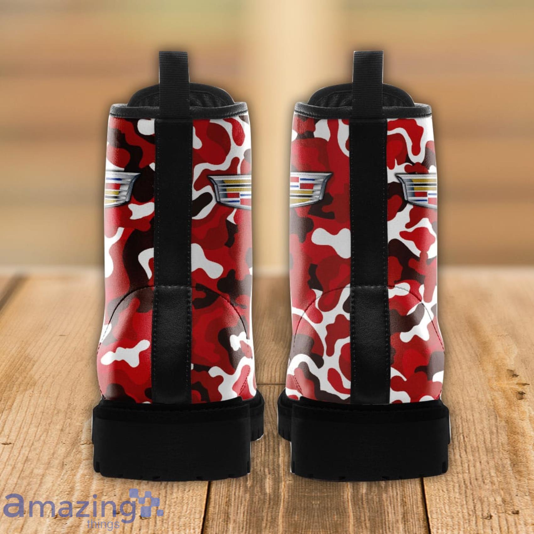 Cadillac Lace Up Custom Name Any Logo Car Model Or Sport Team Leather Boots Gift For Fans image Cadillac Lace Up Custom Name Any Logo Car Model Or Sport Team Leather Boots Gift For Fans Product Photo 3