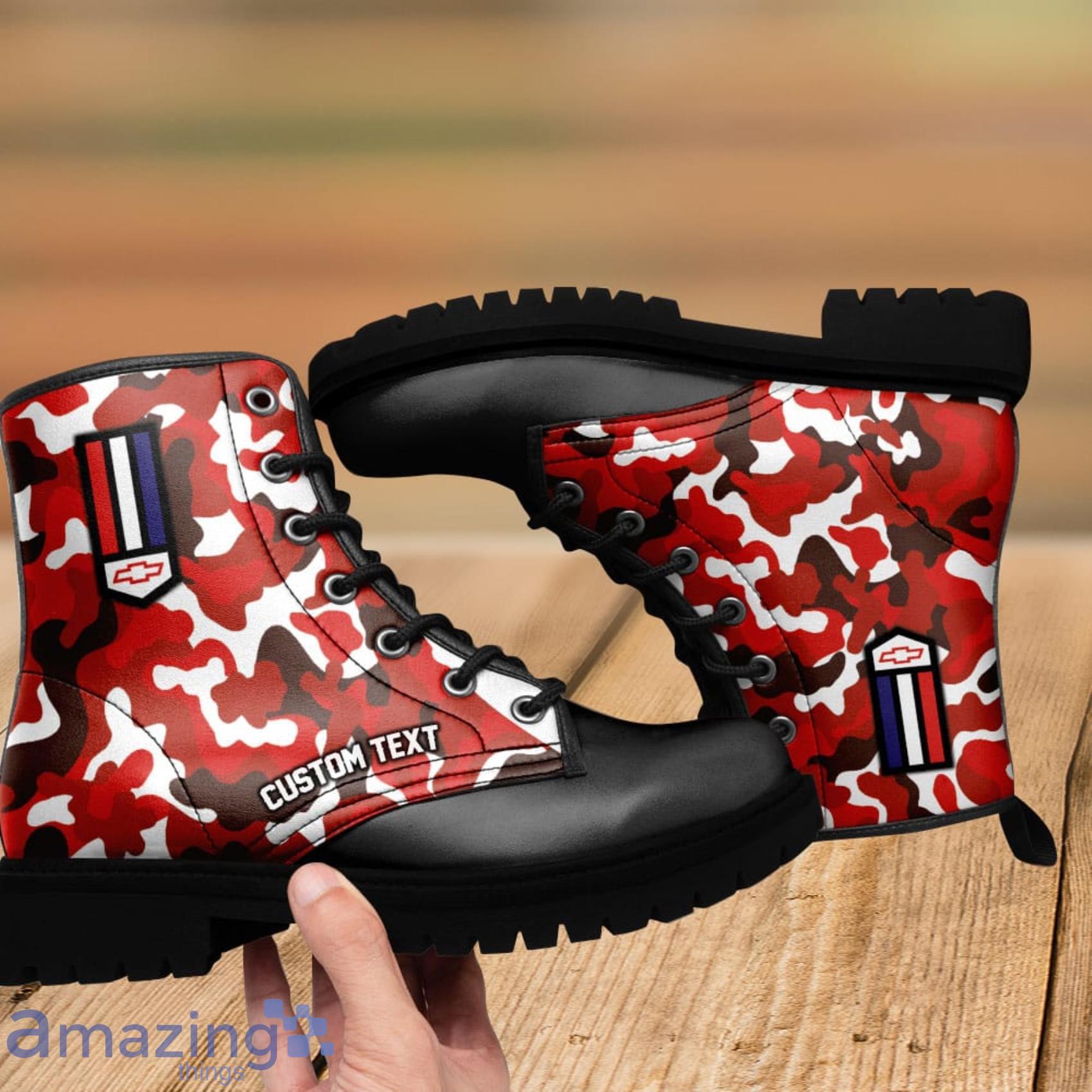 Camaro Zl1 Lace Up Custom Name Any Logo Car Model Or Sport Team Leather Boots Gift For Fans image Camaro-Zl1 Lace Up Custom Name Any Logo Car Model Or Sport Team Leather Boots Gift For Fans Product Photo 5