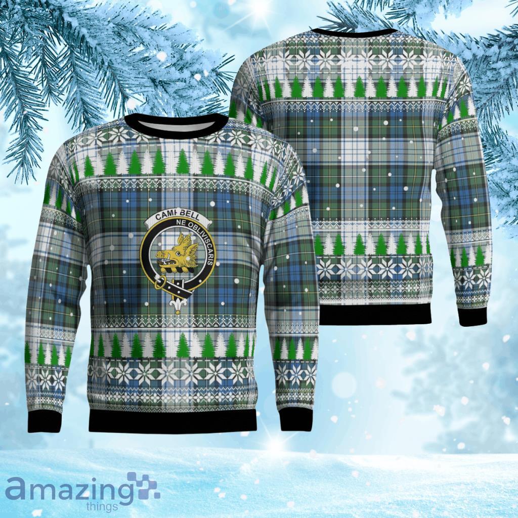 Campbell Dress Ancient Crest Tartan Christmas Ugly Sweater 3D Gift For Men And Women Product Photo 1