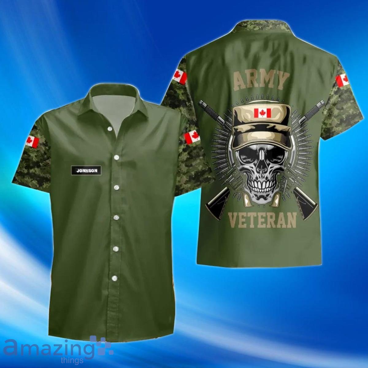 Canadian Veteran For Men Women Hawaii Shirt Custom Name Style Gift Product Photo 1